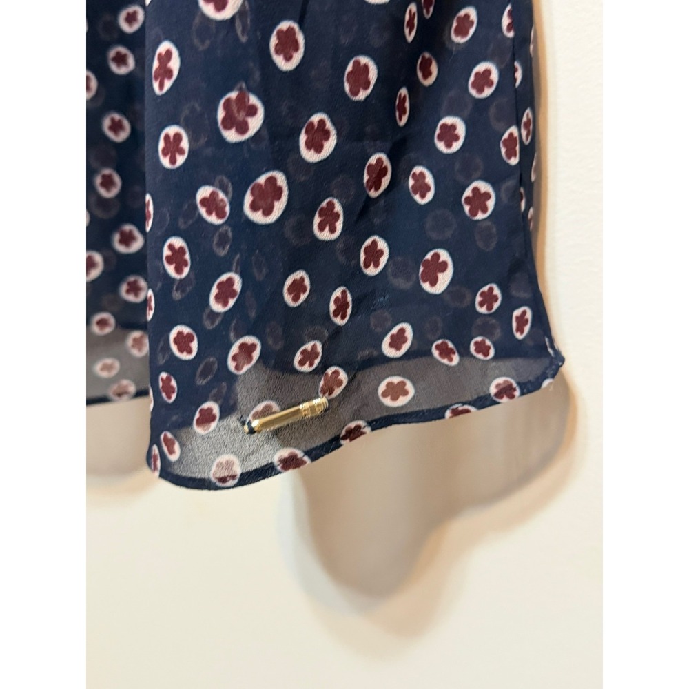 Ted Baker London Colorblock Floral Chiffon Midi Dress Women Sz 2 Old Money Chic - Picture 7 of 8